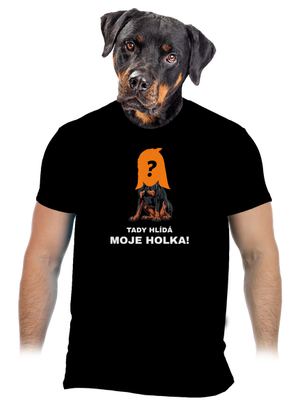 Tady hlídám já pánské tričko Black