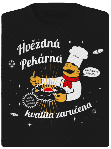 Hvězdná pekárna dámské sportovní tričko Black
