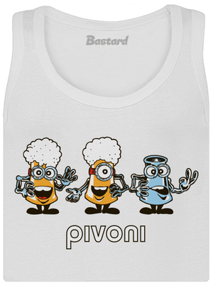 Pivoni dámské tílko klasické White