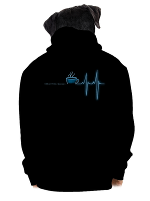 Coffee help pánská mikina na zip Black