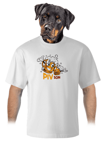 Pivson unisex tričko oversized White