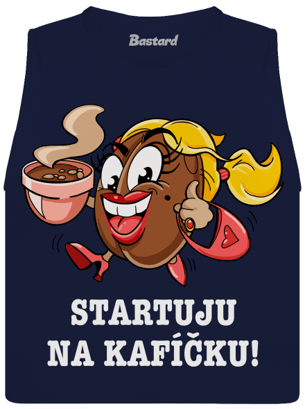 Startuju na kafíčku dámské tílko volné Navy