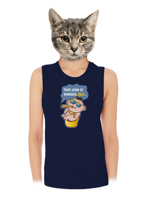 Boss dámské tílko volné Navy