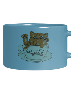 Kapučičíno hrnek makronka Blue Macaron