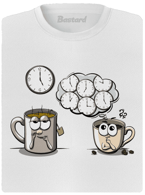 Čaj o páté, káva stále dámské sportovní tričko White