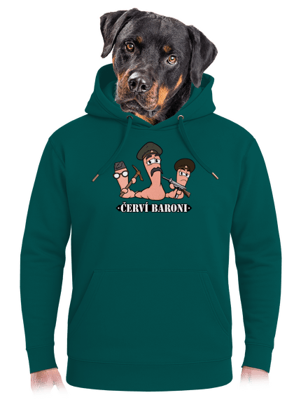 Červí baroni unisex mikina premium Emerald Green