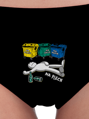 Tříděný odpad dámské kalhotky Black