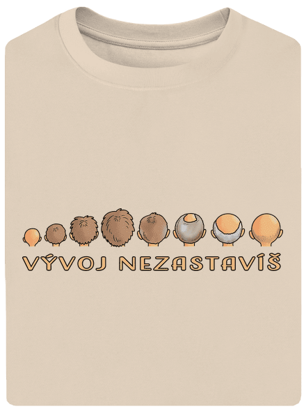 Vývoj nezastavíš unisex tričko oversized Almond