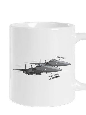 Stíhačka nestíhá klasický hrnek White