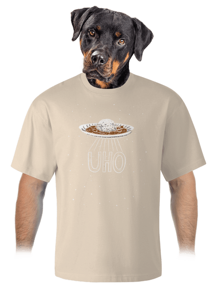 Uho unisex tričko oversized Almond