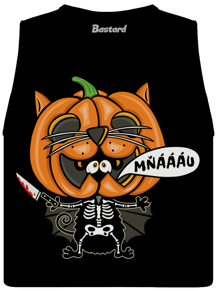Halloweenská kočička dámské tílko volné Black