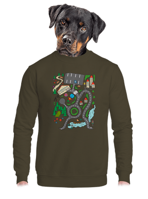 unisex mikina bez kapuce