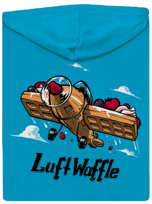 Luftwaffle dámská mikina na zip Blue Atol