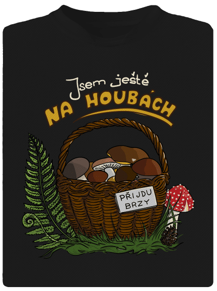 Na houbách dětské sportovní tričko Black
