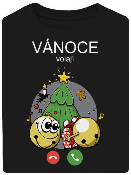 Vánoce volají unisex tričko oversized Black