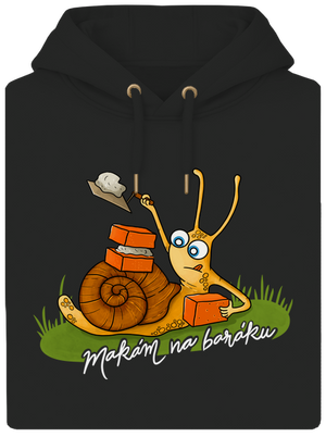 Makám na baráku unisex mikina premium Dark Black