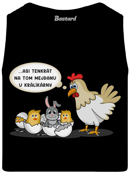 Mejdan u králíkárny pánské tílko Black
