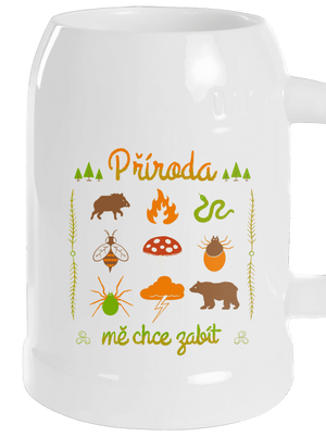 Příroda mě chce zabít půllitr White