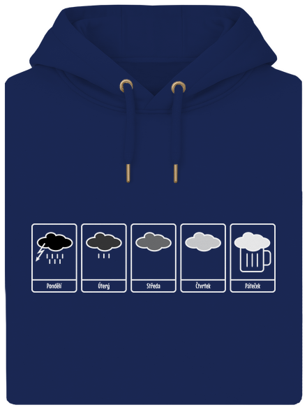 Předpověď počasí unisex mikina premium Navy