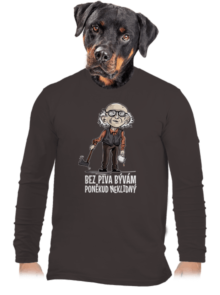Neklidný bez piva pánské dlouhý rukáv Bear Brown