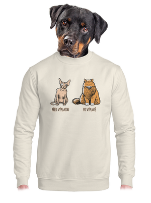 unisex mikina bez kapuce