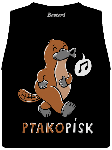 Ptakopísk dámské tílko volné Black