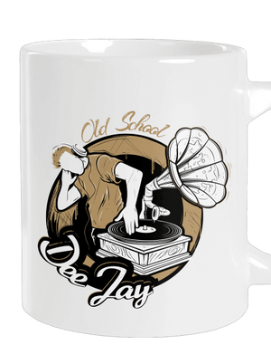 Old School DJ velký hrnek White