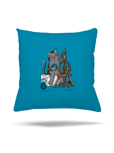 Kočka přede polštář Blue Turquoise