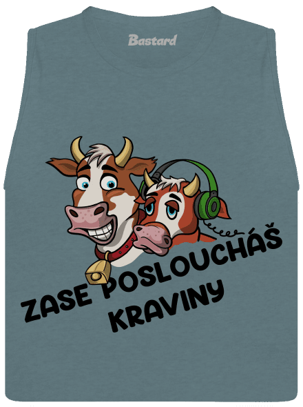 Posloucháš kraviny dámské tílko volné Heather Deep Teal