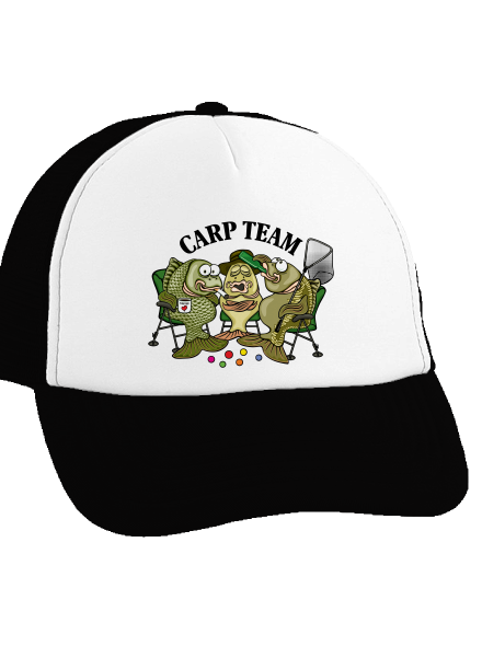 Carp Team kšiltovka truckerka Black cap