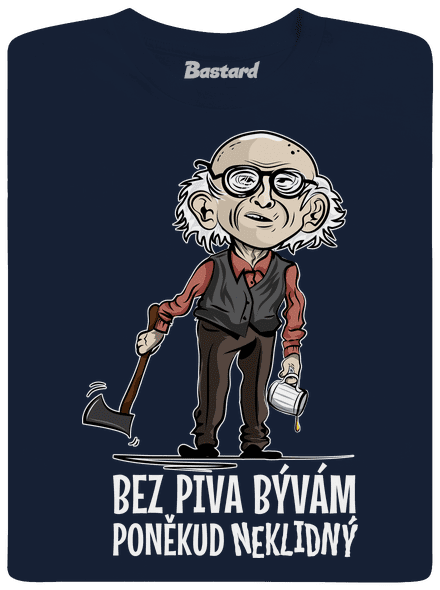 Neklidný bez piva pánské tričko Navy