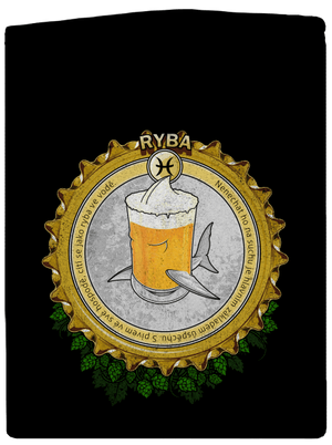 Pivní horoskop: Ryba dámská mikina na zip Black