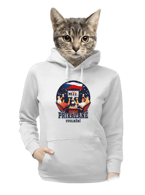 Přikázané uvolnění dámská mikina klokanka White