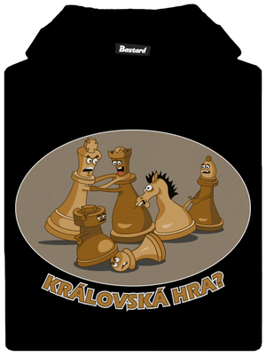 Královská hra dětská mikina klokanka Black