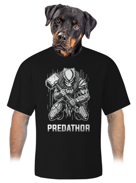 PredaThor a kladívko unisex tričko oversized Black