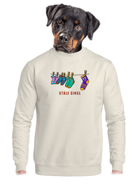 unisex mikina bez kapuce