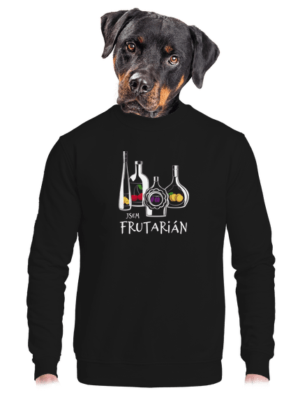 Frutarián unisex mikina bez kapuce Black