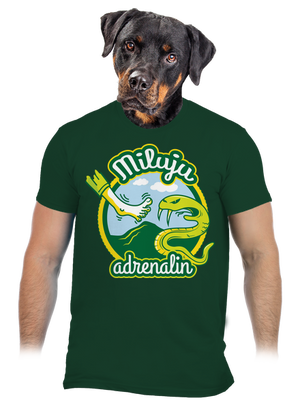 Miluju adrenalin pánské tričko Bottle Green