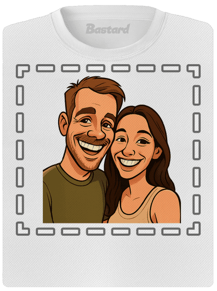 Karikatura z vlastní fotky dámské sportovní tričko White