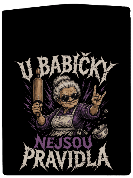 U babičky dámská mikina na zip Black