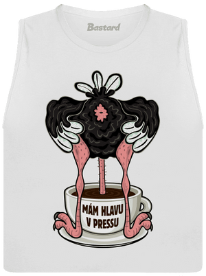 Mám hlavu v pressu dámské tílko volné White