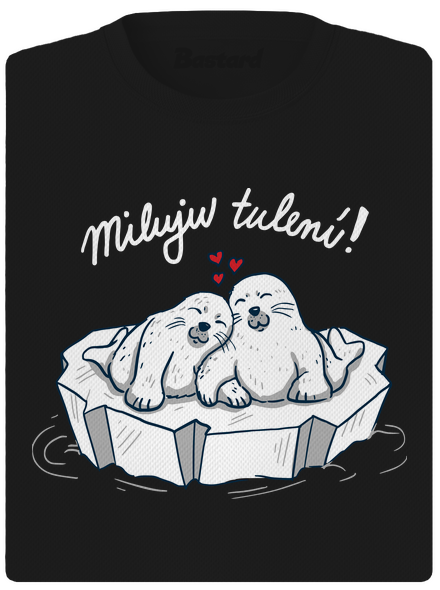 Miluju tulení dámské sportovní tričko Black
