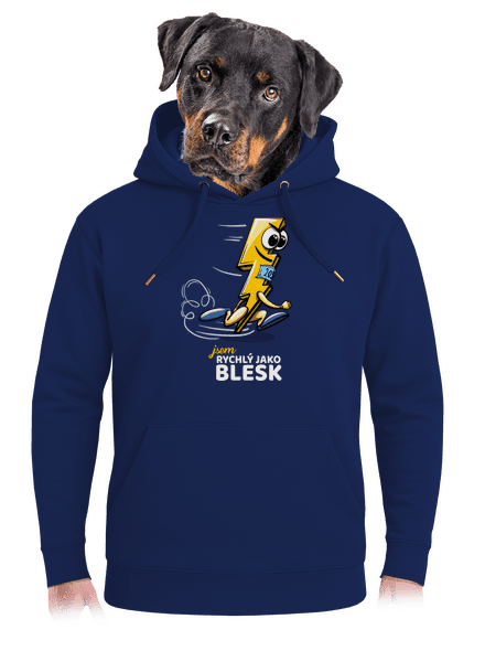 Rychlý jako blesk unisex mikina premium Navy
