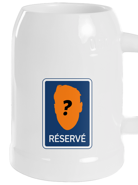 Značka réservé půllitr White