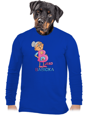 B jako babička pánské dlouhý rukáv Royal Blue