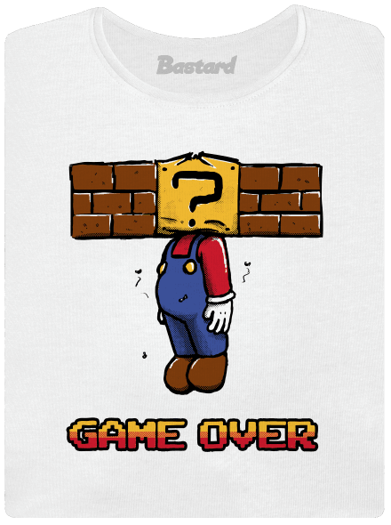 Game over dámské tričko s lemem White