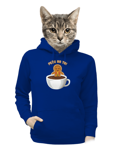 Peču na to! dámská mikina klokanka Royal Blue Mal