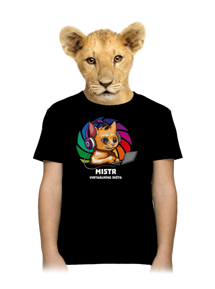 Mistr virtuálního světa dětské tričko Black