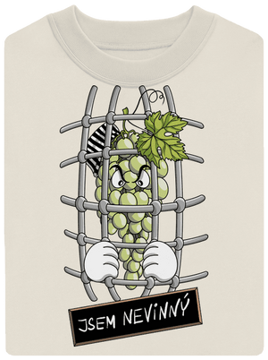 Nevinný Hrozen unisex mikina bez kapuce Off White