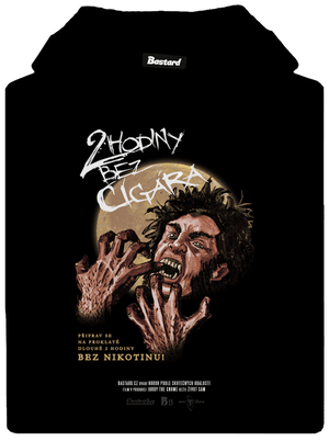 B13: Bez cigára pánská mikina klokanka Black